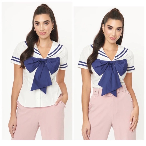 Unique Vintage Candy Sailor Blouse - Picture 2 of 9